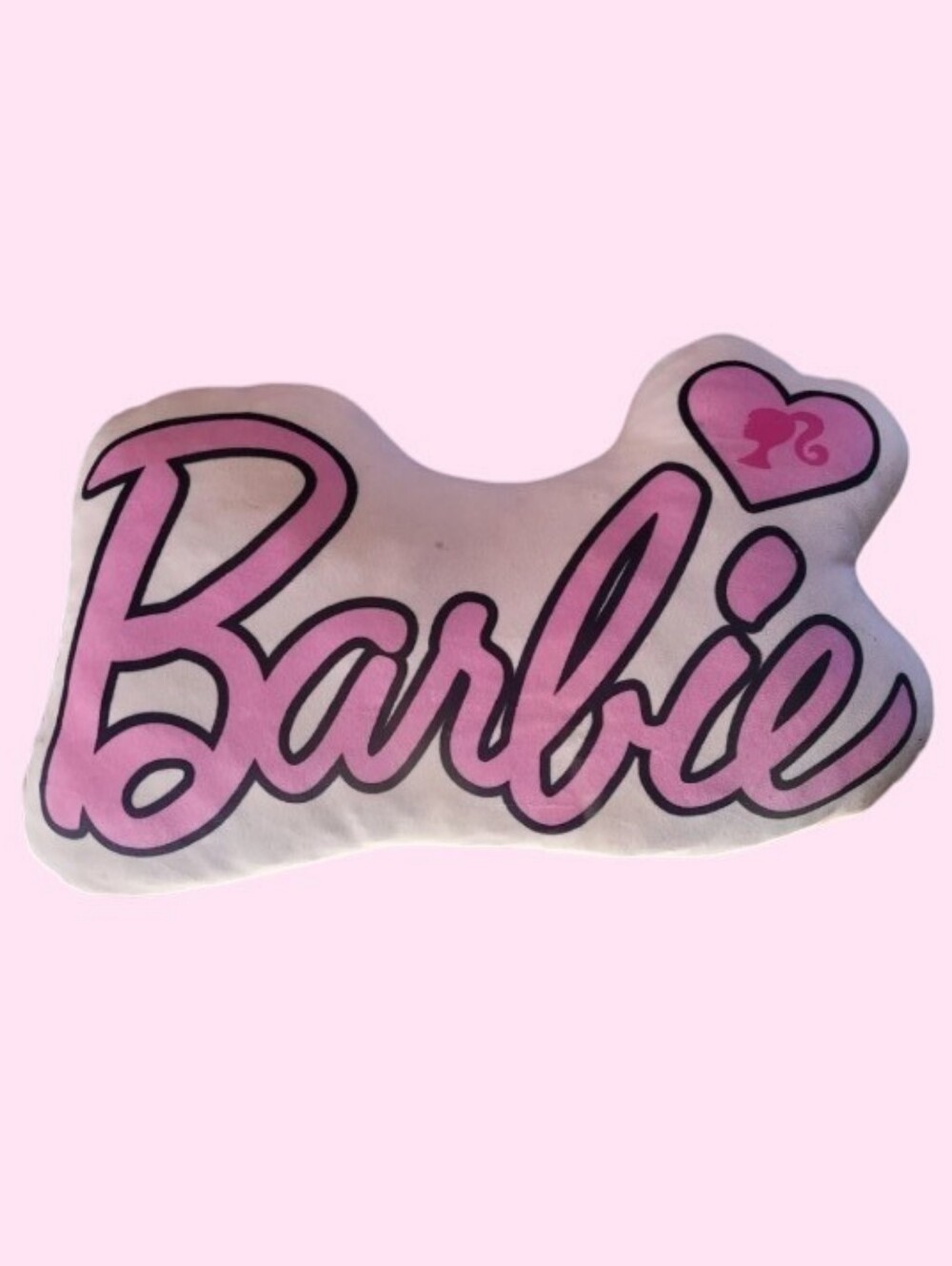 🆕 BIG Barbie Logo Pink Script Pillow